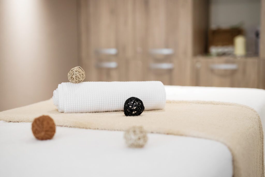 nettoyage du linge de massage spa