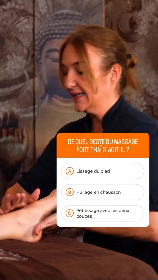 ✨ Saurez-vous retrouver le geste ? ✨

Voici un geste que nous utilisons dans notre protocole de massage Foot Thaï chez Temana 🦶💆‍♀️

Mais saurez-vous deviner de quel geste il s’agit exactement ? 👀🤔

🧠 Cliquez si vous pensez avoir la bonne réponse !

#temana #quizz #massage #footthai #gestedumassage #formationmassage