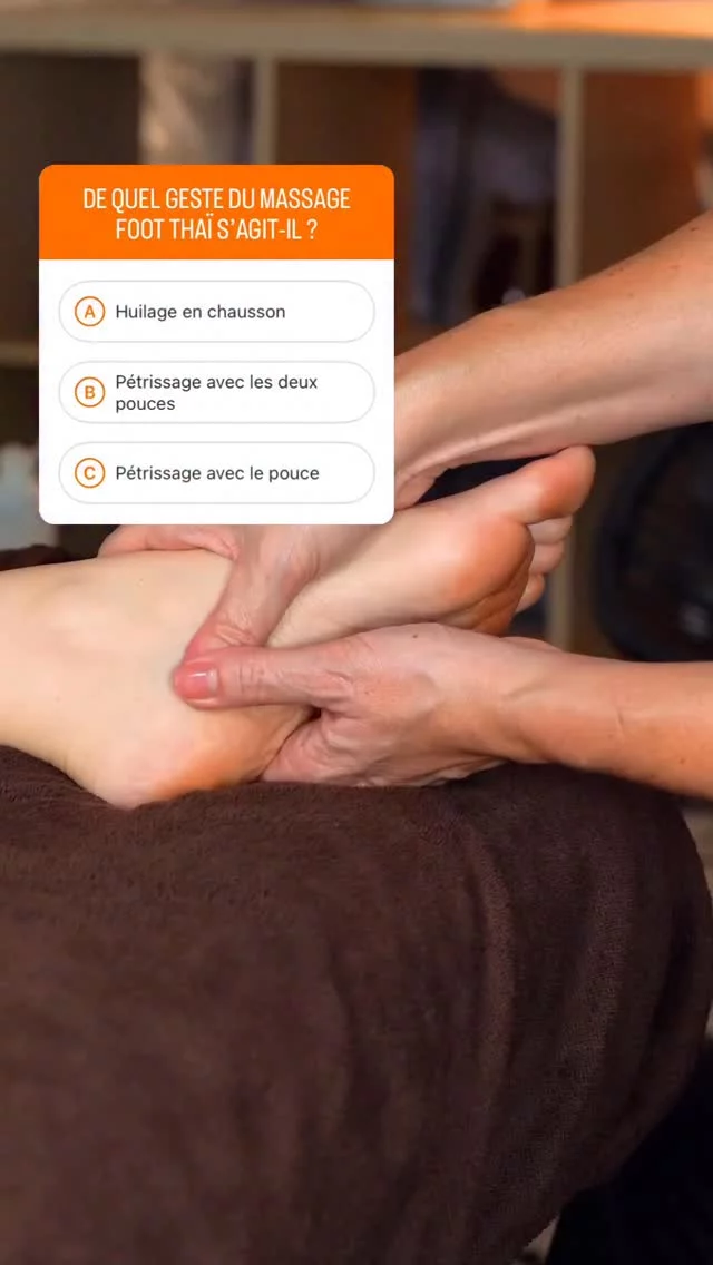 ✨ Saurez-vous retrouver le geste ? ✨Voici un geste que nous utilisons dans notre protocole de massage Foot Thaï chez Temana 🦶💆‍♀️Mais saurez-vous deviner de quel geste il s’agit exactement ? 👀🤔🧠 Cliquez si vous pensez avoir la bonne réponse !#temana #quizz #massage #footthai #gestedumassage #formationmassage